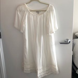 LOFT Off the shoulder dress w/ lace detail